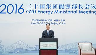 Chinese Vice Premier addresses G20 Energy Ministerial Meeting in Beijing