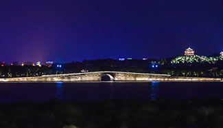 In pics: night scenery of West Lake in Hangzhou, E China