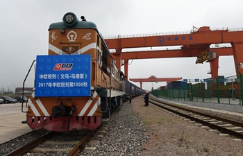 1,000th freight train linking China and Europe departs from Yiwu