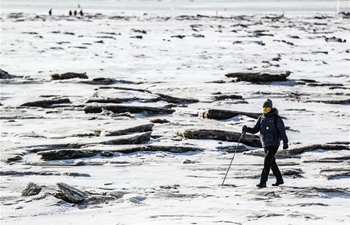 Ice trekking event held in NE China's Liaoning