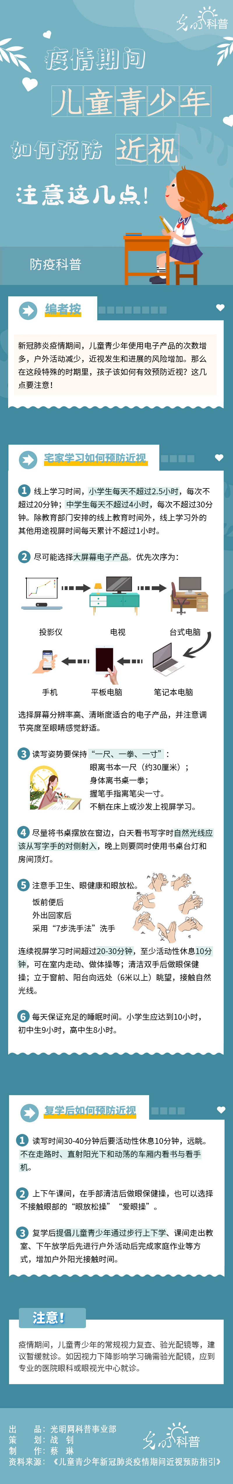 【防疫科普】疫情期間兒童青少年如何預(yù)防近視？注意這幾點(diǎn)！