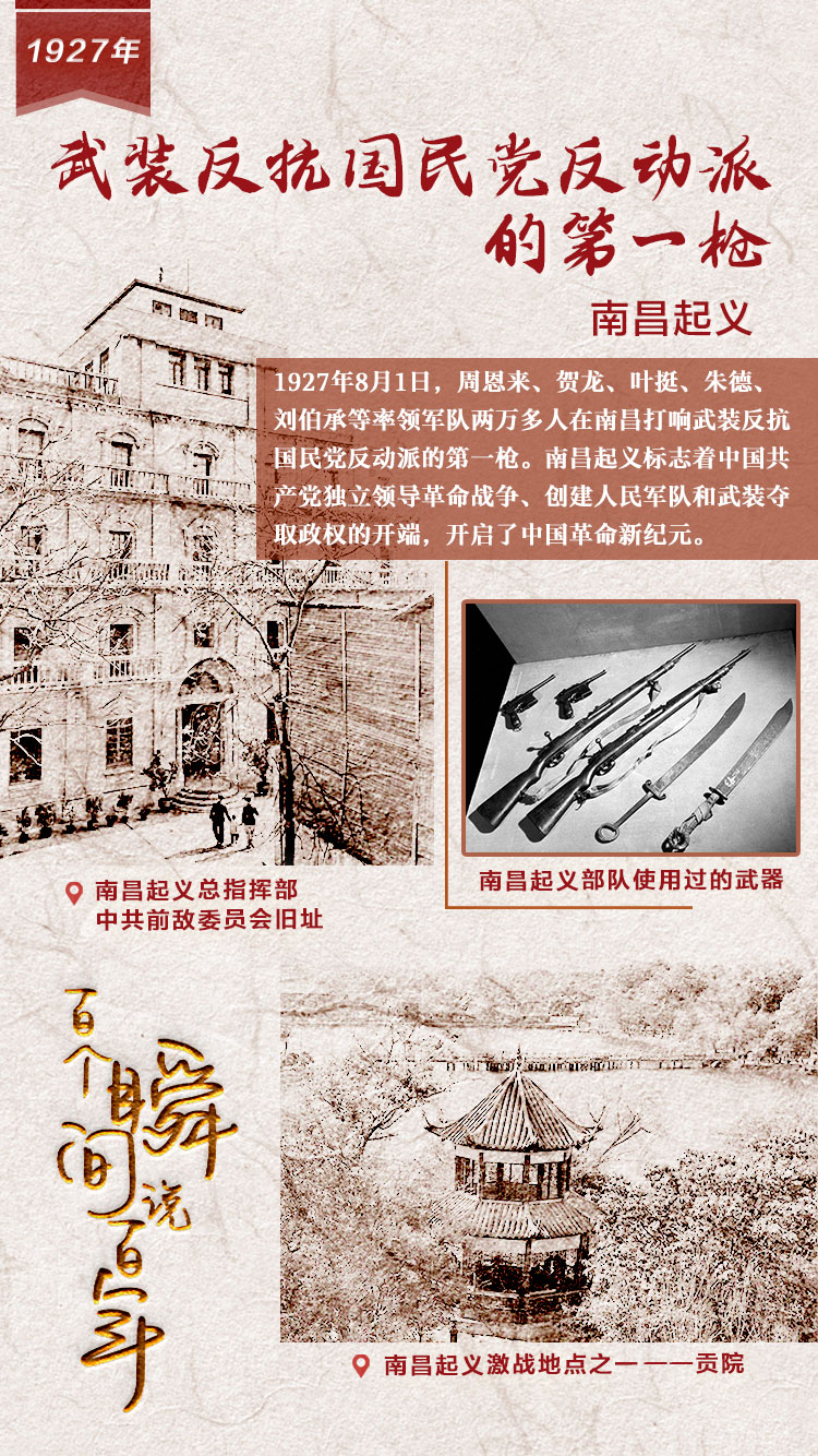 1927，武裝反抗國民黨反動派的第一槍