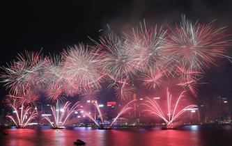 香港舉行國慶煙花匯演